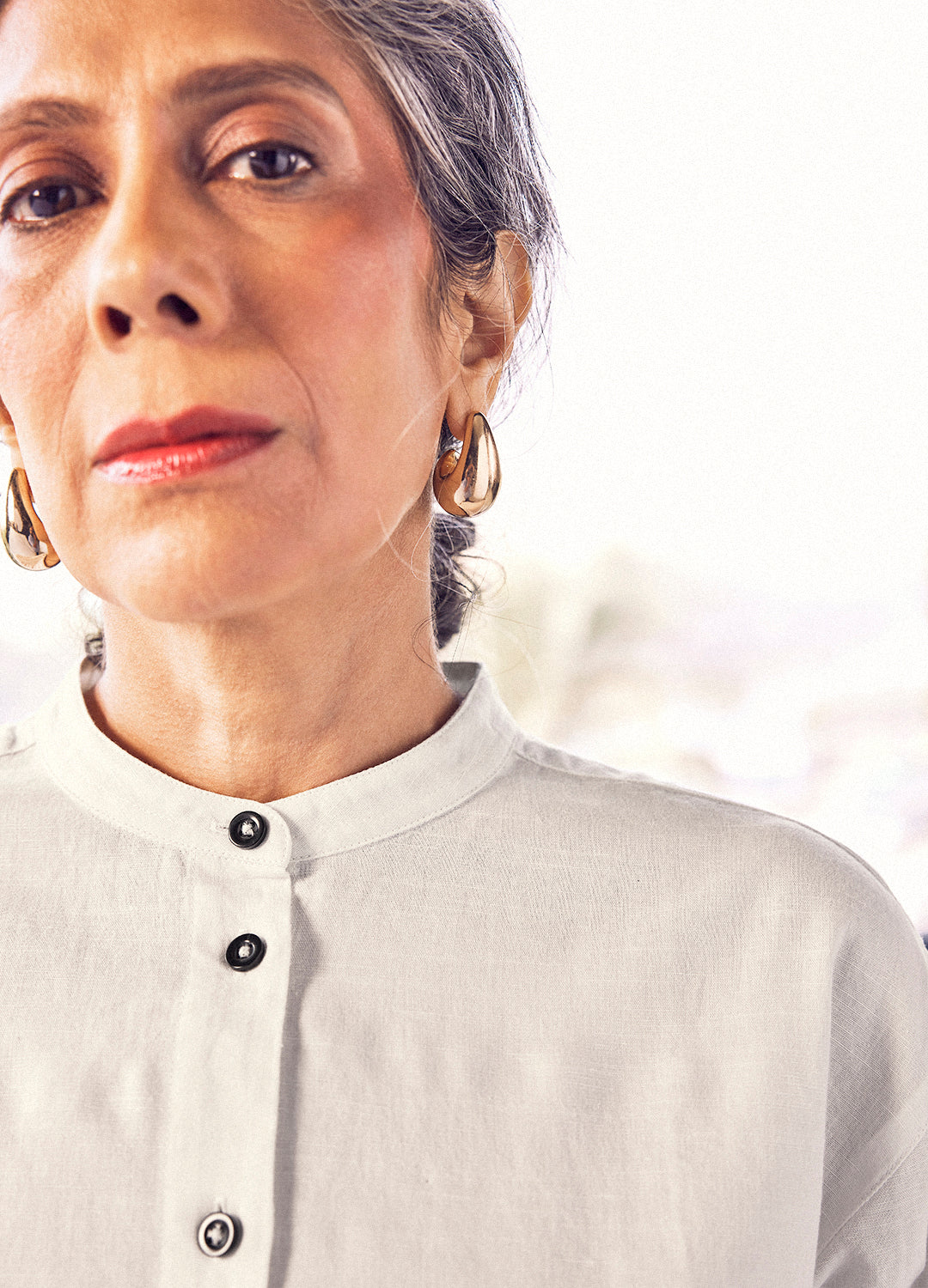 Nargis Linen Shirt In Ivory