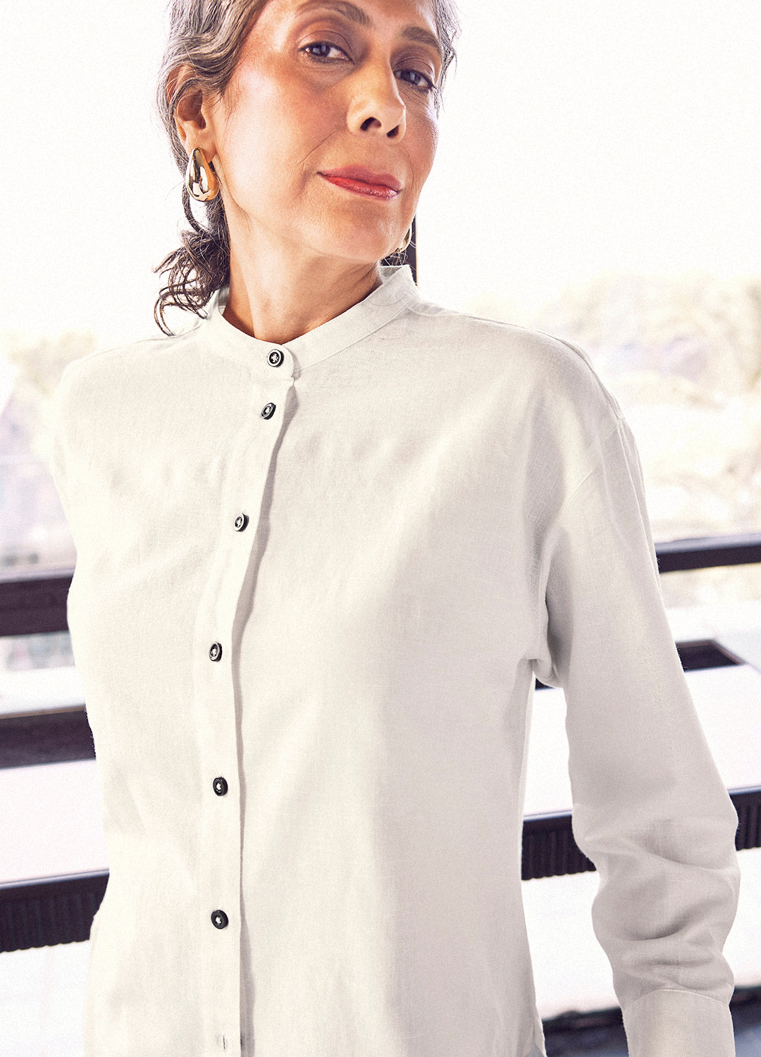 Nargis Linen Shirt In Ivory