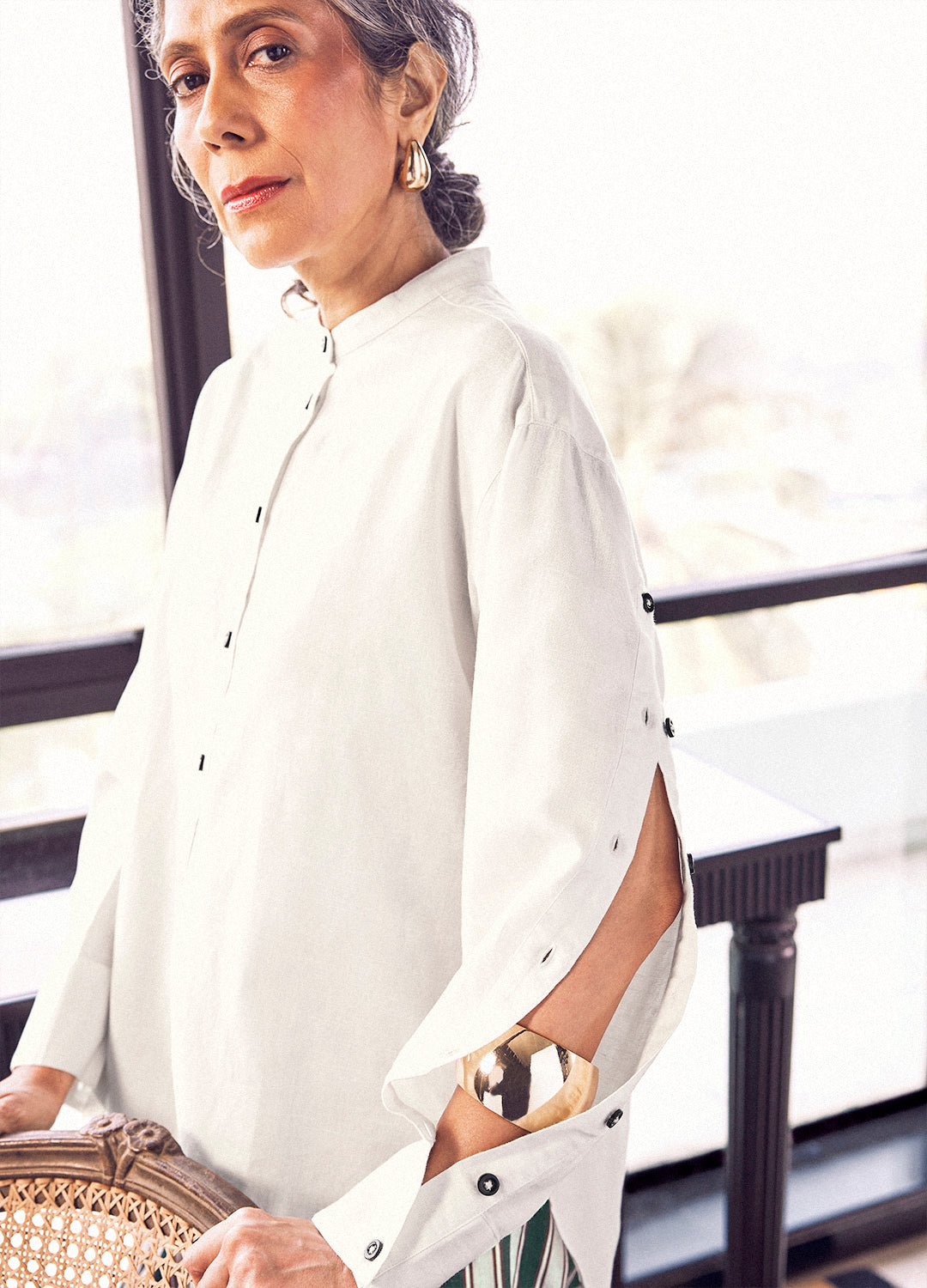Nargis Linen Shirt In Ivory