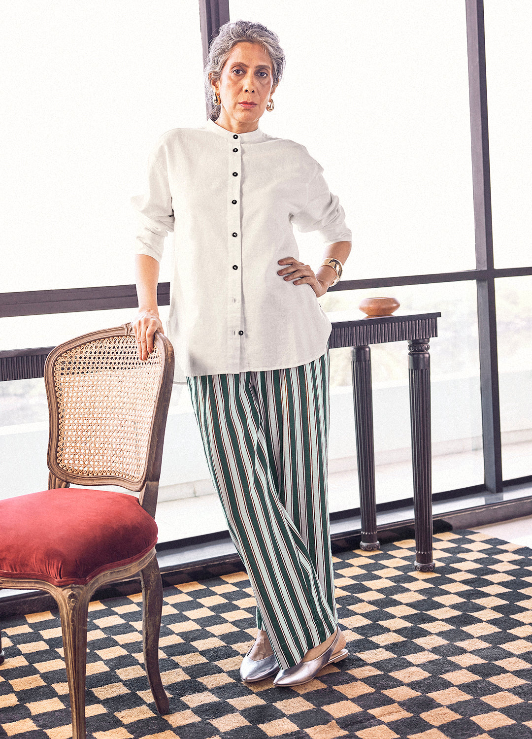 Nargis Linen Shirt In Ivory