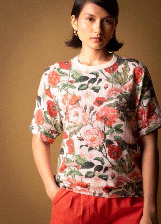 Poppy Muslin Tee