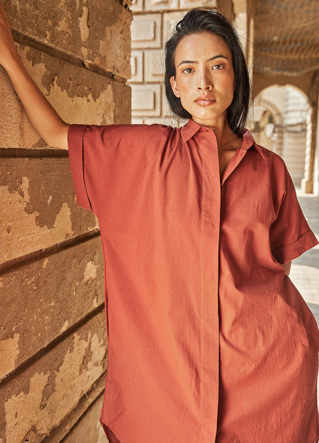Russet Shirt Dress