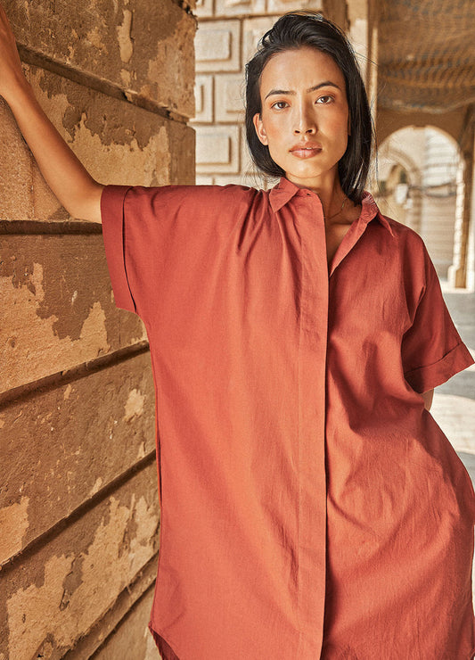 Russet Shirt Dress
