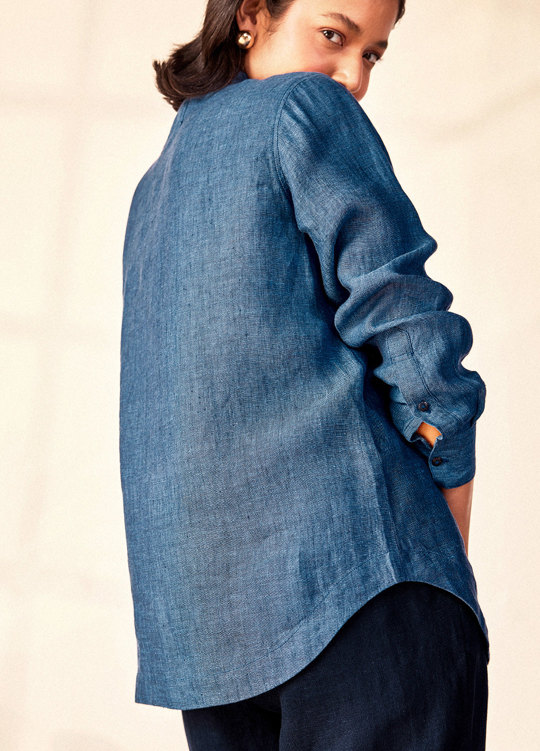 Sharmila Linen Shirt In Indigo