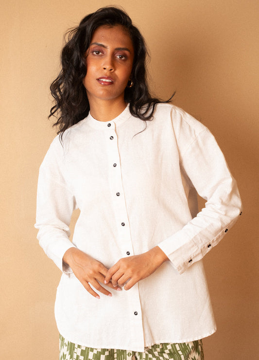 Nargis Linen Shirt In Ivory