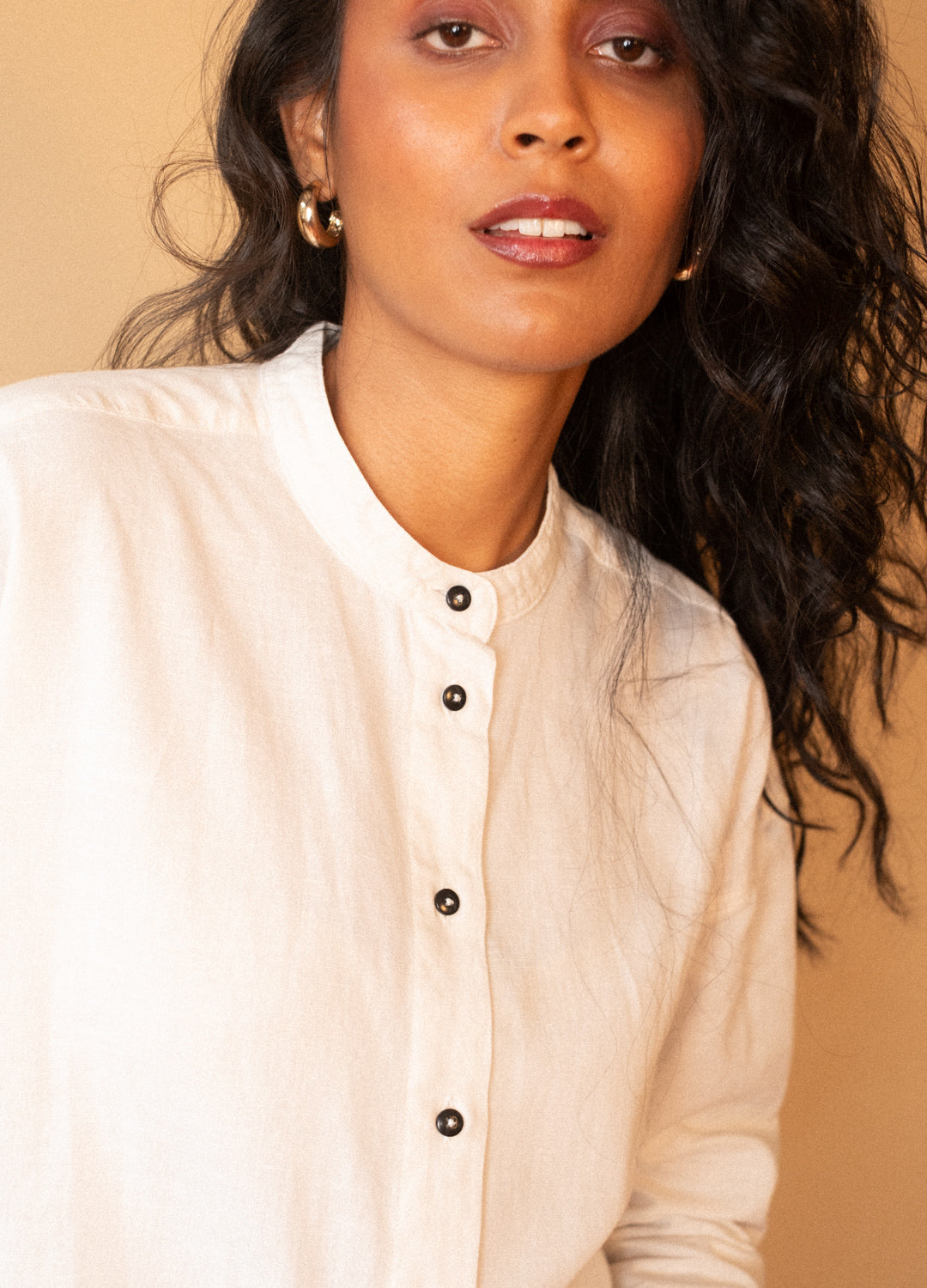Nargis Linen Shirt In Ivory