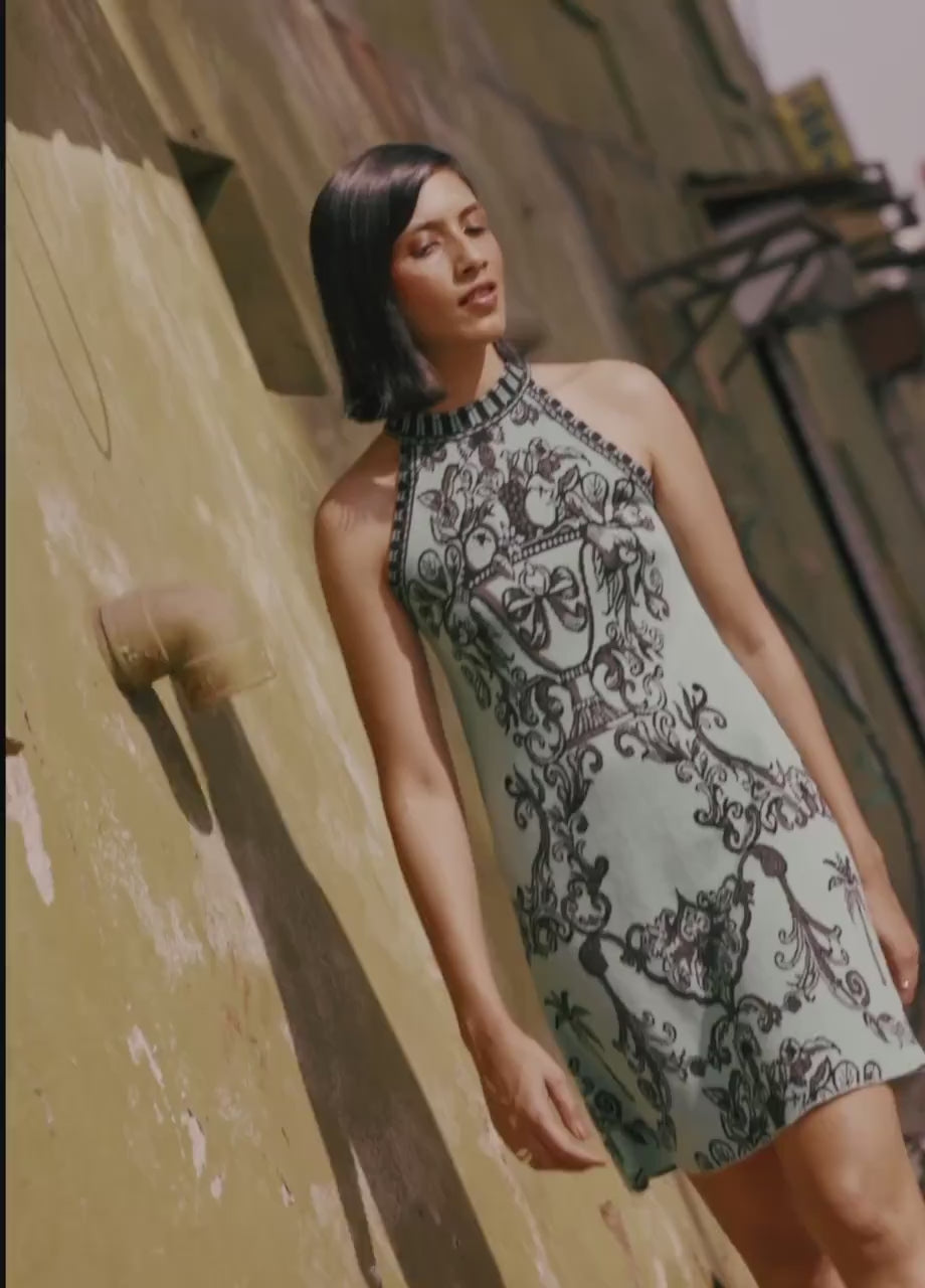 Azul Jade Knit Halter Mini